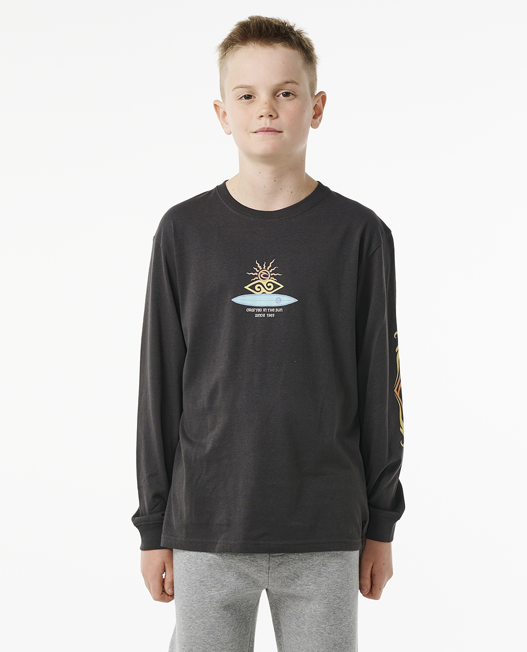 חולצה ארוכה עם הדפס Tribal Shred Long Sleeve Tee - Boys (8-16 years)- Rip Curl