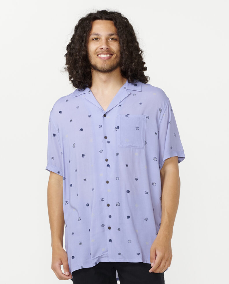 חולצה מכופתרת קצרה  Hoffman Micro Short Sleeve Shirt- Rip Curl חולצה מכופתרת קצרה  Hoffman Micro Short Sleeve Shirt- Rip Curl