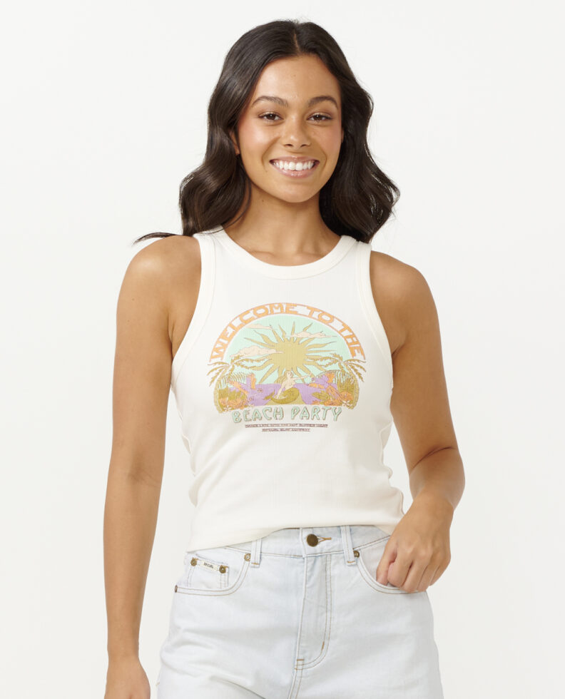 גופייה Tropicana Ribbed Tank- Rip Curl גופייה Tropicana Ribbed Tank- Rip Curl