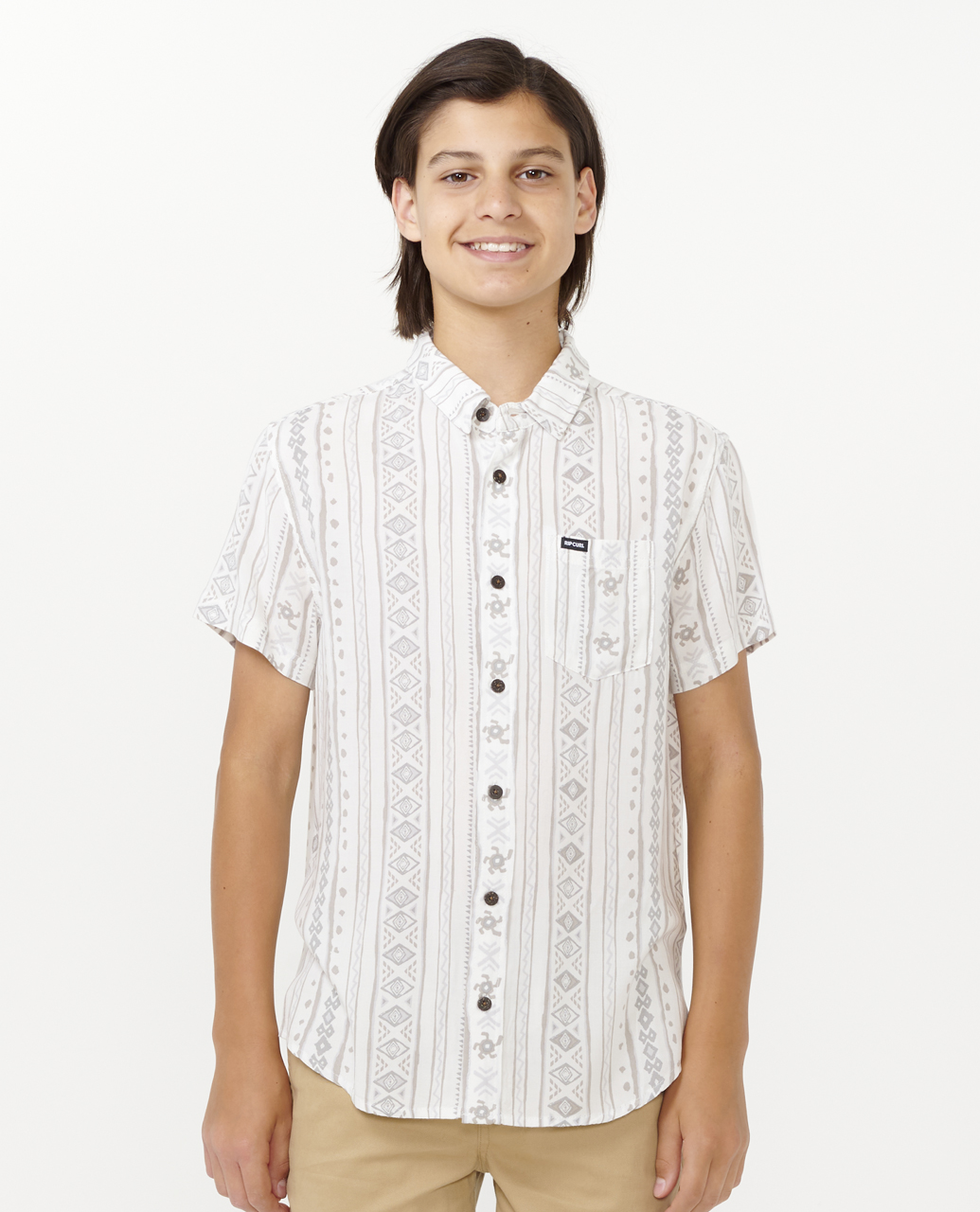 חולצה מכופתרת קצרה לילדים Fun Times S/S Shirt-Boy- Rip Curl