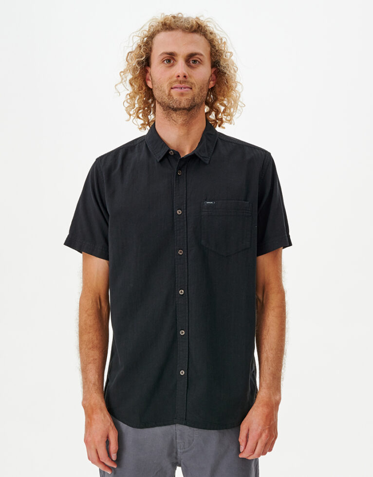 חולצה מכופתרת קצרה Classic Surf Washed Short Sleeve Shirt- Rip Curl