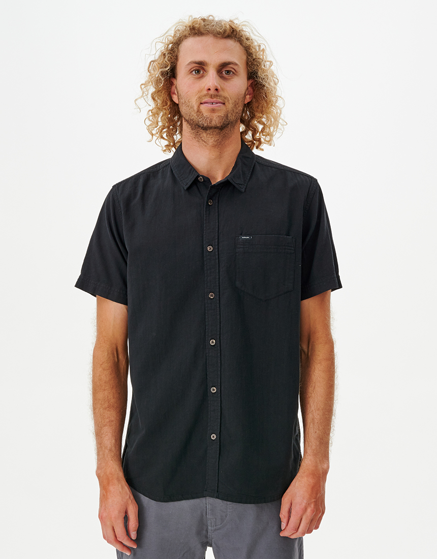 חולצה מכופתרת קצרה Classic Surf Washed Short Sleeve Shirt- Rip Curl