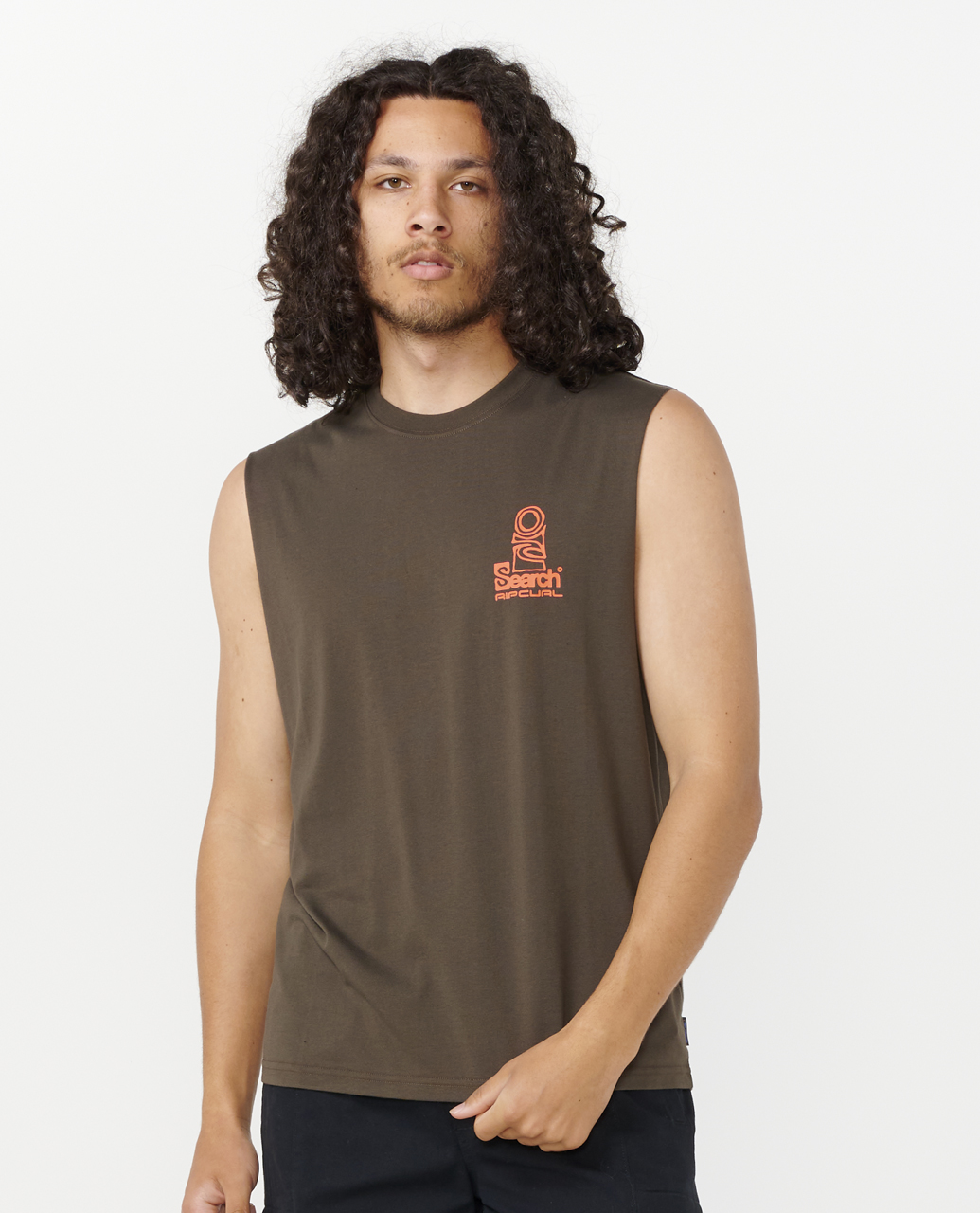 גופייה קצרה לגברים VaporCool Search Stack Muscle- Rip Curl