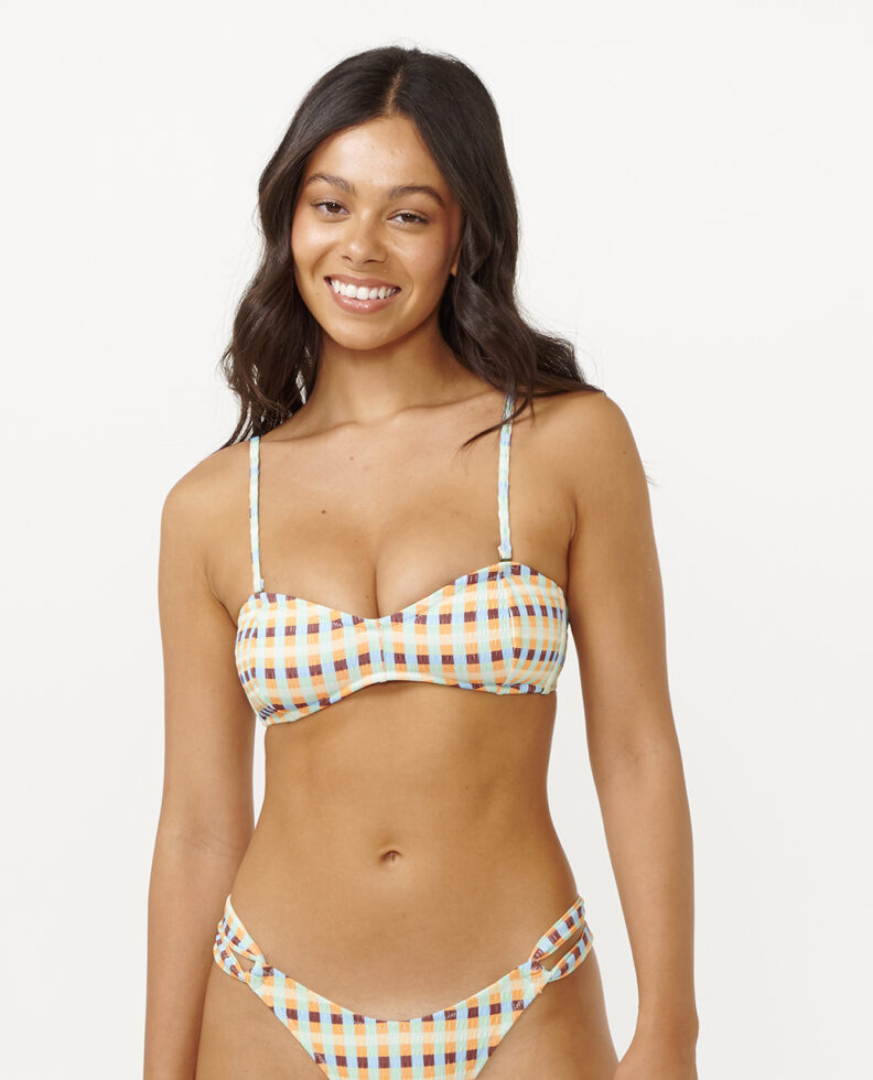 טופ ביקיני  Lottie Check Bandeau Bikini Top- Rip Curl טופ ביקיני  Lottie Check Bandeau Bikini Top- Rip Curl