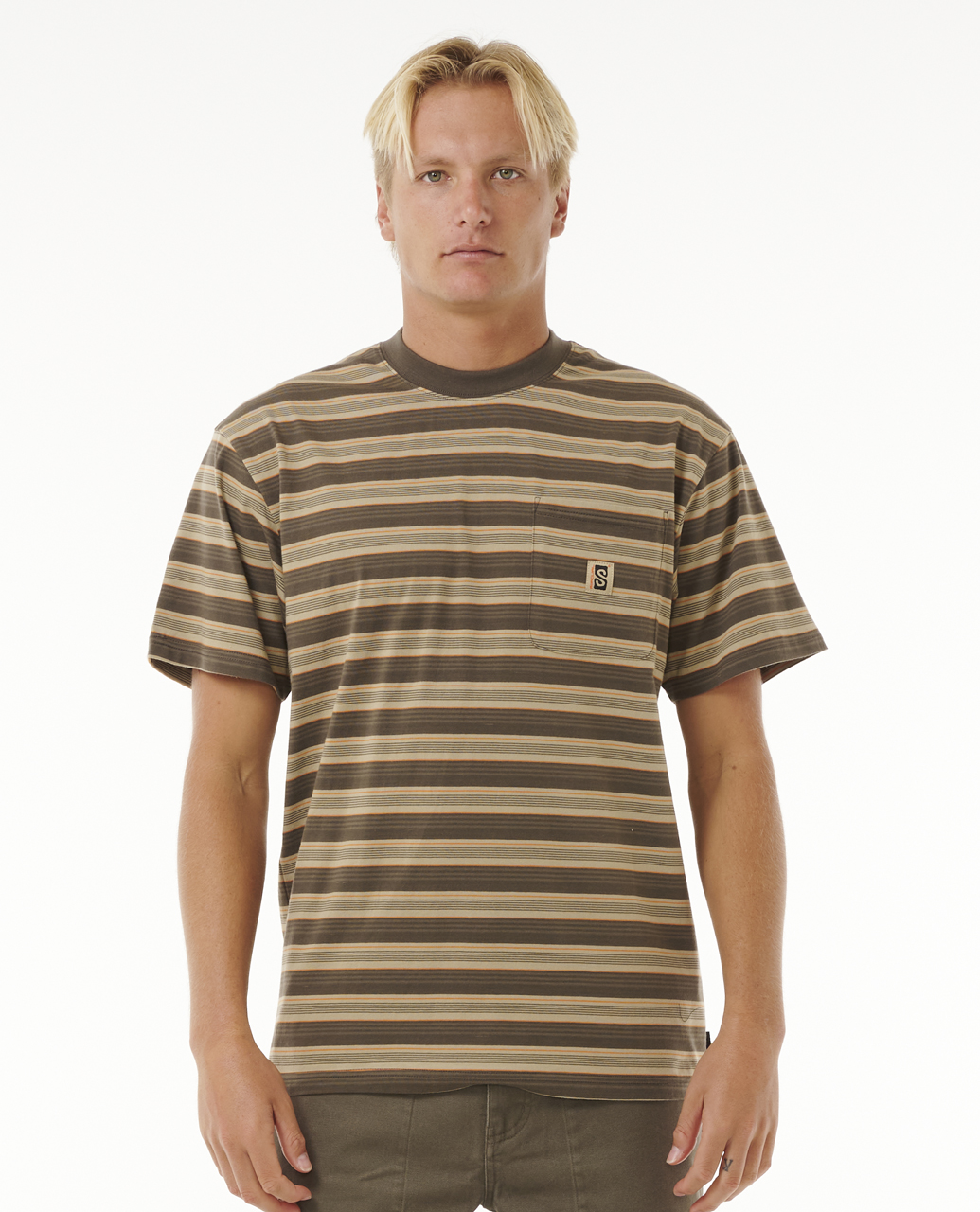 חולצה קצרה לגברים Search Stripe Tee- Rip Curl
