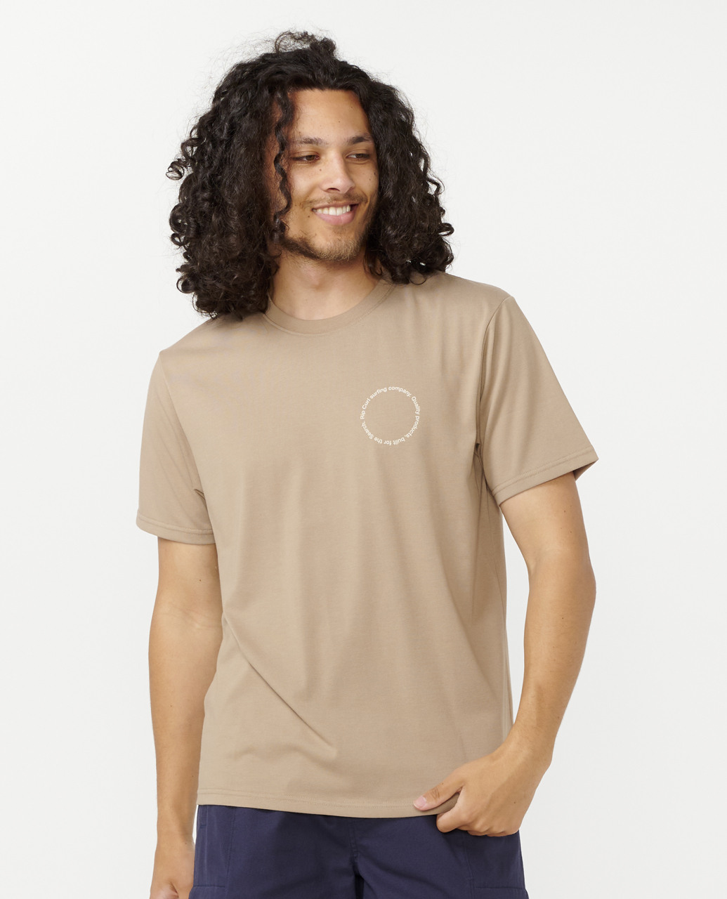 חולצה קצרה לגברים VaporCool Search Rubix Tee- Rip Curl
