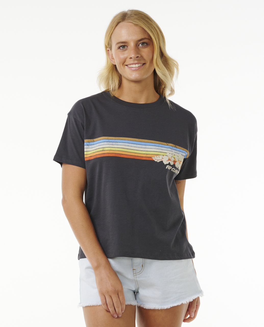 חולצה קצרה לנשים Hoffman Relaxed Tee- Rip Curl