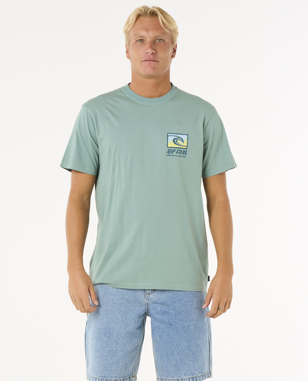 חולצה קצרה לגברים Raw Energy Trad Tee- Rip Curl