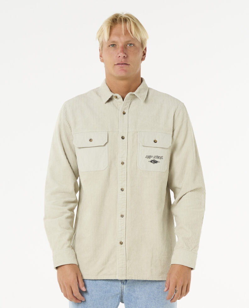 חולצה מכופתרת ארוכה לגברים Raw Energy Cord Long Sleeve Shirt- Rip Curl