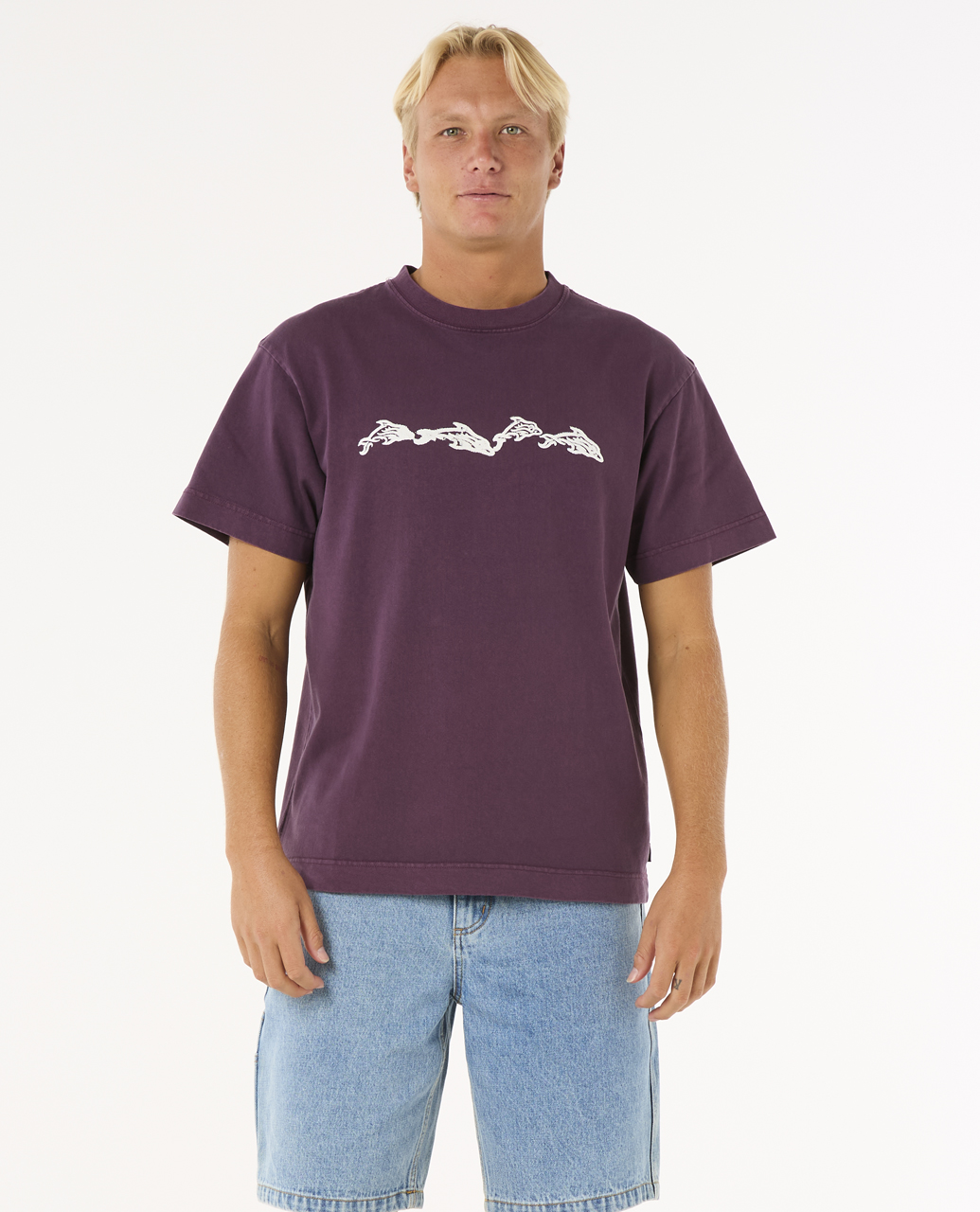 חולצה קצרה לגברים Raw Energy Dolphin Tee- Rip Curl