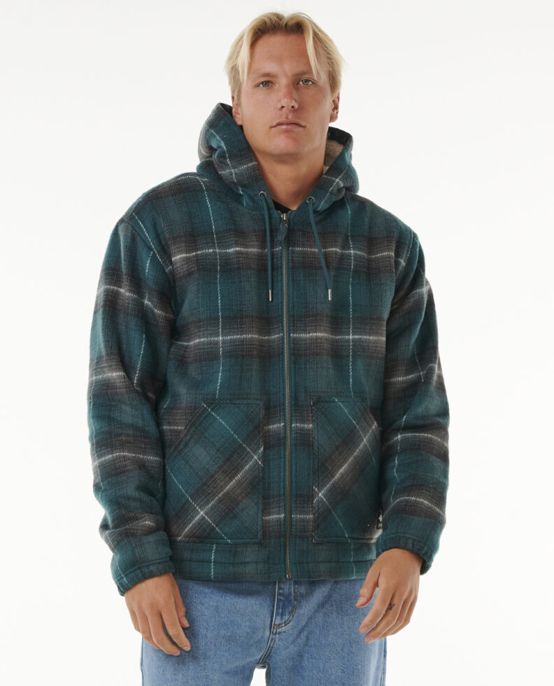 פליס לגברים Classic Surf Check Jacket- Rip Curl פליס לגברים Classic Surf Check Jacket- Rip Curl