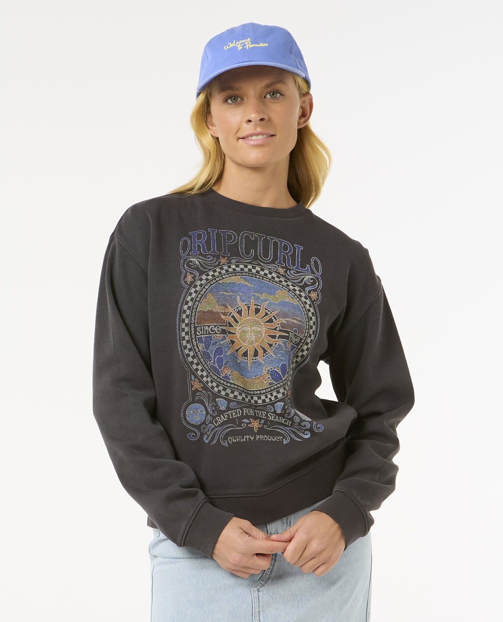 סווטשירט ארוך לנשים Luna Relaxed Crew- Rip Curl