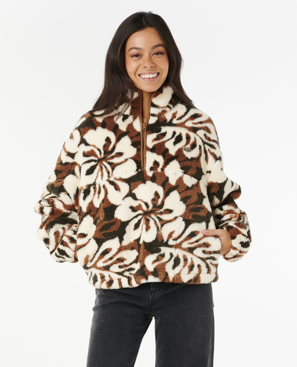 פליס לנשים Cala Nights 1/4 Zip Polar Fleece- Rip Curl