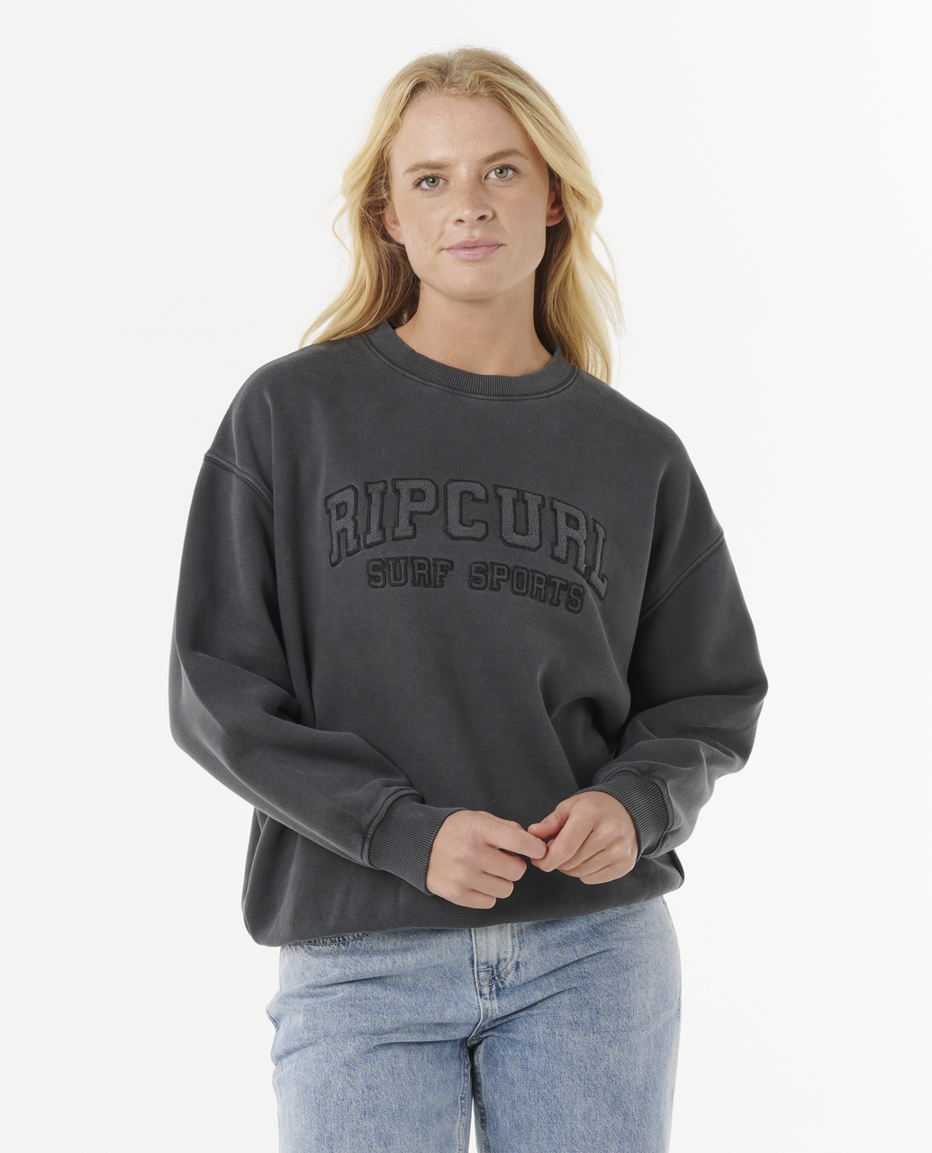 סווטשירט לנשים Varsity Sports Oversized Crew- Rip Curl