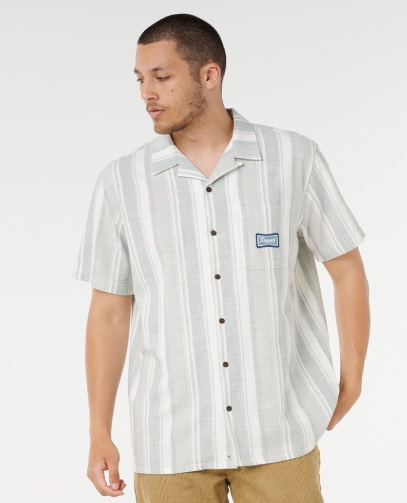 חולצה מכופתרת קצרה לגברים Mod Cali Stripe Short Sleeve Shirt- Rip Curl