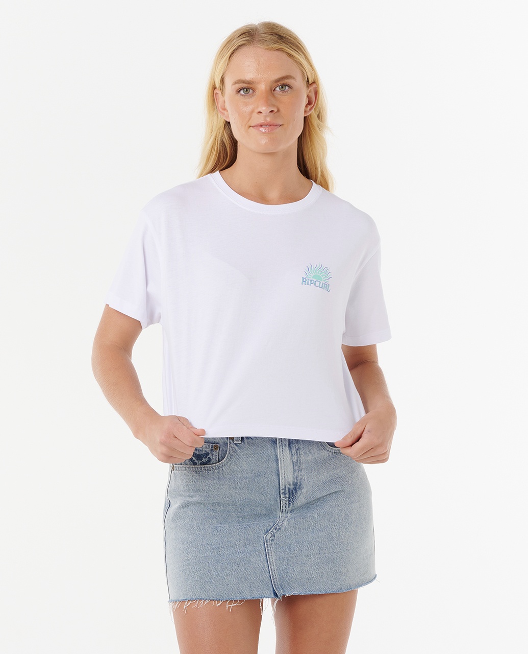 חולצה קצרה לנשים Sunrise Crop Tee- Rip Curl